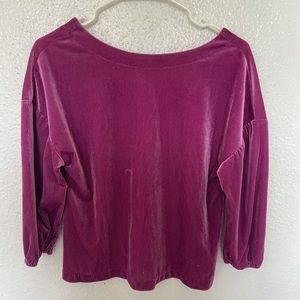 Velvet magenta top